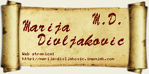 Marija Divljaković vizit kartica